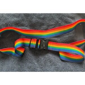 rainbow lgbtq gay pride bag belt‎ strap with buckle, 70"